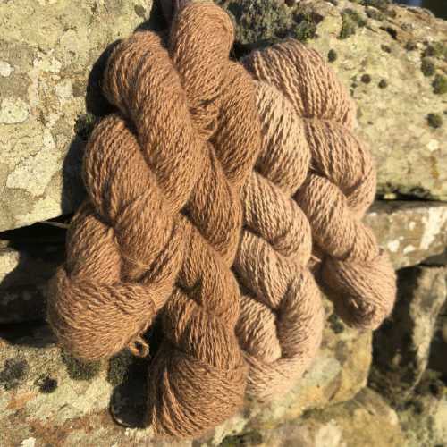 25 gram of handspun guanaco yarn from the Peak District, ethical luxury natural fibre